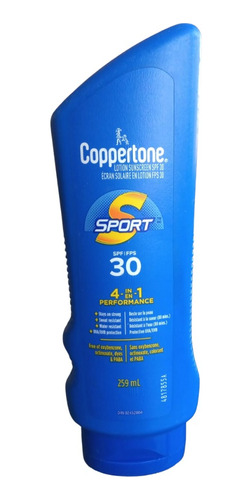 Protector Solar Coppertone Sport Bloqueador 4 En 1 Fps 30 