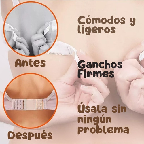 Pack X3 Extensores Para Sostén De Mujer (3 Broches) De Ideal