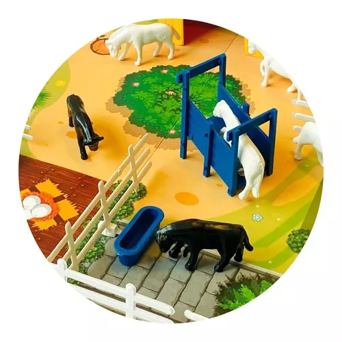 Brinquedo Mini Fazenda com Animais 41 Peças e Acessórios Cerca Celeiro  Estábulo Cenário Tabuleiro Fazendinha Completa - Bezzer - Brincadeiras de  Faz de Conta - Magazine Luiza