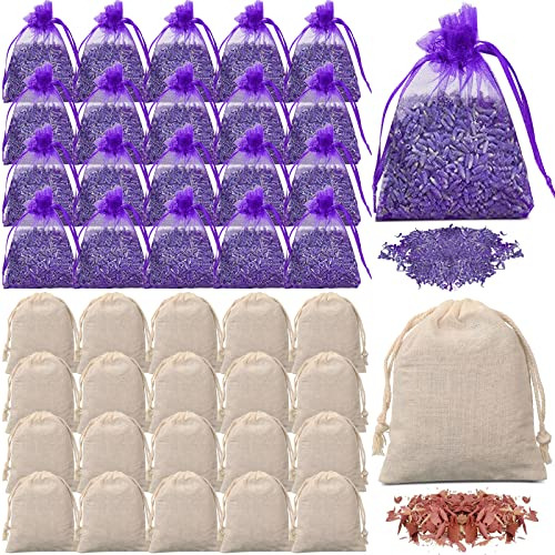 Paquete De 60 Bolsas De Sachet De Lavanda Granel, Bolsa...