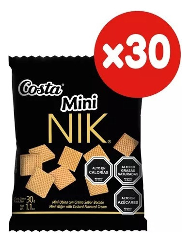 Caja Mini Nik Costa 30 Unidades