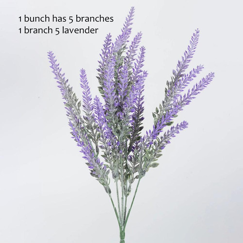 Lavanda Artificial, 12 Paquetes De Flores De Plástico