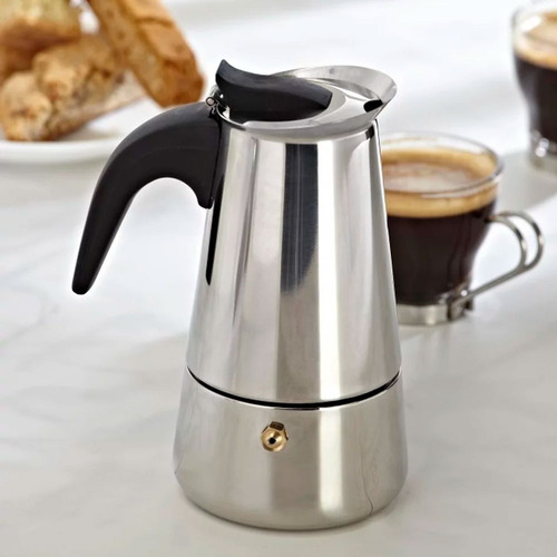 Cafeteira Ke Home 4 xícaras manual aço inoxidável italiana