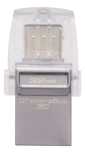 Pendrive Kingston DataTraveler microDuo 3C DTDUO3C 32GB 3.1 Gen 1 plateado