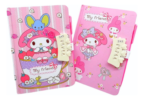 Diario De Vida Con Clave My Melody Kuromi Cinnamoroll