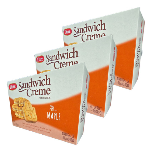 Galletas Rellenas De Crema Sabor Maple Dare Canada - 3 Pack