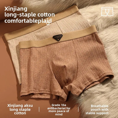 Calzoncillos Tipo Bóxer De Algodón Transpirable Para Hombre