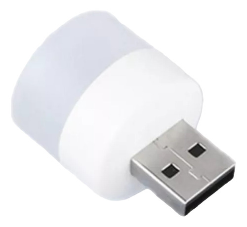 Mini Lampara Luz Led Usb Bombillo De Lectura 5v 1,2 W, 5 Und Estructura Blanco Pantalla Blanco