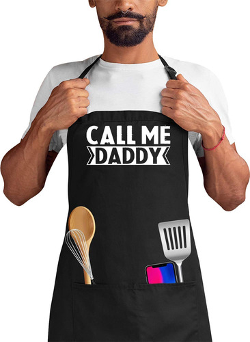 Delantal Call Me Daddy Para Cocinar Hornear Jardineria Papa