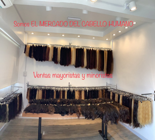 Cortina Pelo Cabello Natural 2 Capas 45 Cms X 20 Peinetas Negro