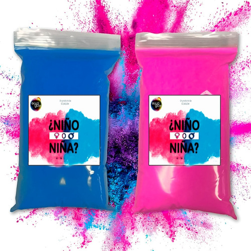 Polvo Holi Color, 1lb De Polvo Revelacion Genero Bebes