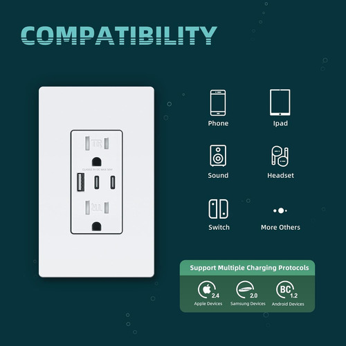 Barra Multicontacto Usb Enchufes Contacto Sobreponer 5 En 1