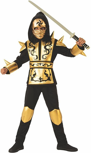 Disfraz De Ninja De Oro Para Niños