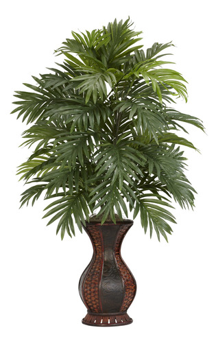 Nearly Natural  areca Palma Con Urn Decorativo Seda Planta.