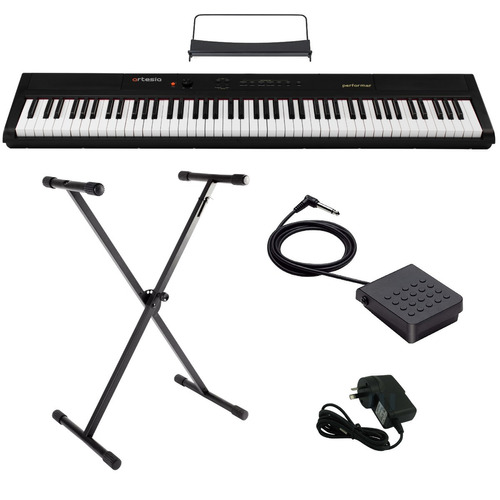 Piano Artesia Teclado 88 Teclas Performer Pedal Soporte 88w