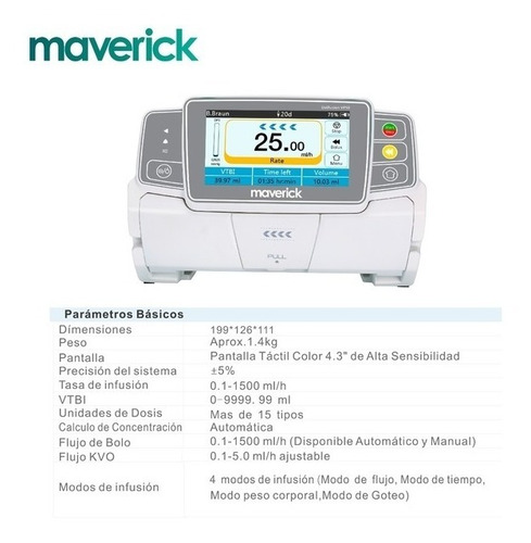 Bomba De Infusion Volumetrica Maverick Vp-50 Gtia Premium