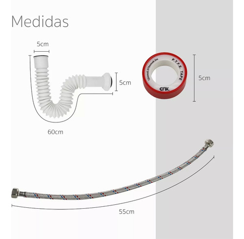 Kit Tarja Para Cocina Escurridor Izquierdo 80x50 Sobreponer Color Plateado