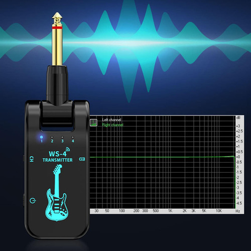 De Guitarra Transmissores E Receptor Portátil 8 Preto