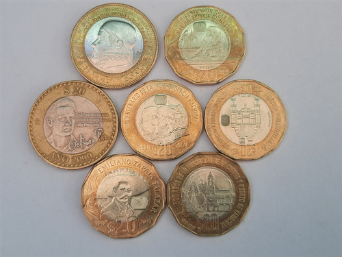 Monedas De 20 Pesos Conmemorativas A La Historia De México 