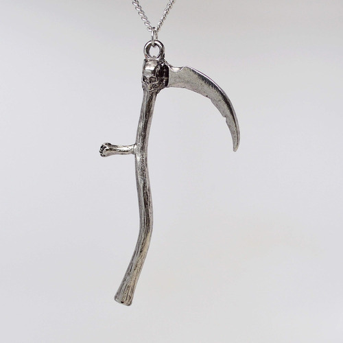 Collar Con Colgante De Hoz De La Muerte Con Calavera Renacen