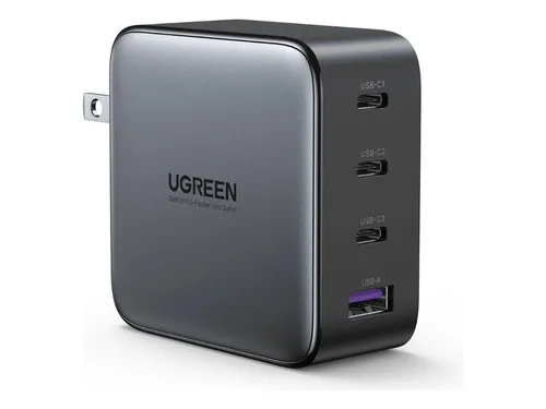 Cargador Ugreen Carga Rápida 100w 3 Usb C 1 Usb A Chip Gan