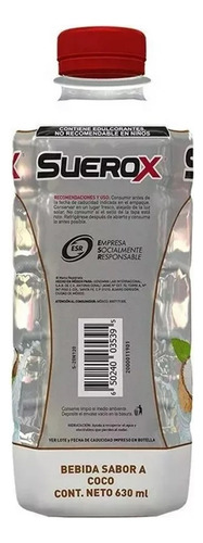 Bebida Rehidratante Suerox Coco 10 Pzs De 630 Ml C/u