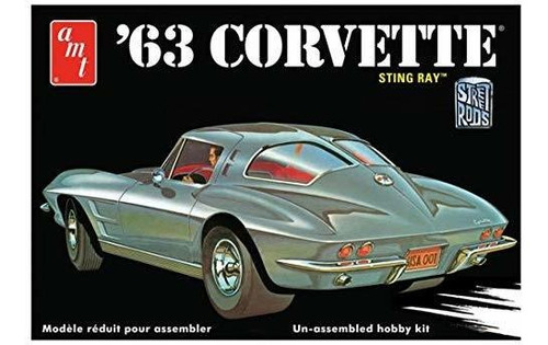 Maqueta De Coche Chevy Corvette 1963 Amt A Escala 1:25 (amt8