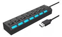 Comprar Hub Usb Multiplicador 7 Puertos Usb 2.0 + Switch On\u002Foff Hub