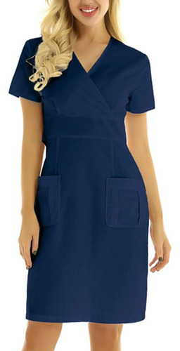 Vestido De Enfermera Para Mujer, Informal, Manga Corta, Cuel