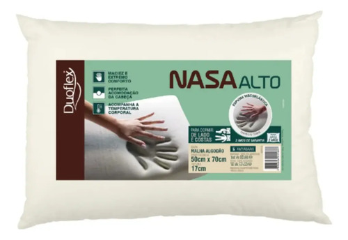 Duoflex Nasa Travesseiro Viscoelástico 17cm