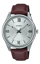 Comprar Reloj Casio Hombre Mtp-v005l-7b5 Malla Cuero Fondo Plateado Color Del Fondo Plateado Color De La Malla Marrón Color Del Bisel Plateado
