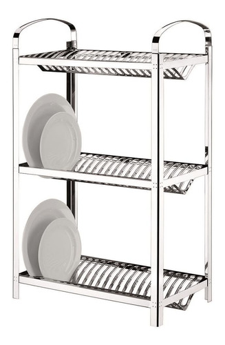 Escurridor Brinox Secaplatos Acero Inox 3 Pisos 60 Platos 