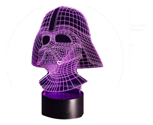 Lámpara 3d Star Wars Darth Vader Mascara