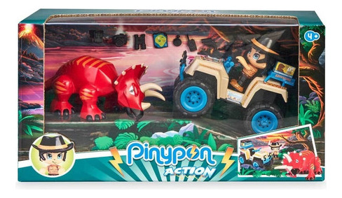 Pinypon Action Coche Quad Con Dino