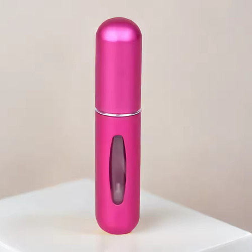 Frascos Perfume Decanter Recarregável 5ml Rosa Escuro Fosco