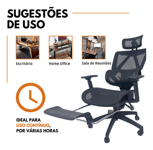 Kit 10 Oficial Webshop Cadeiras Presidente Titan Ergonômica Preta