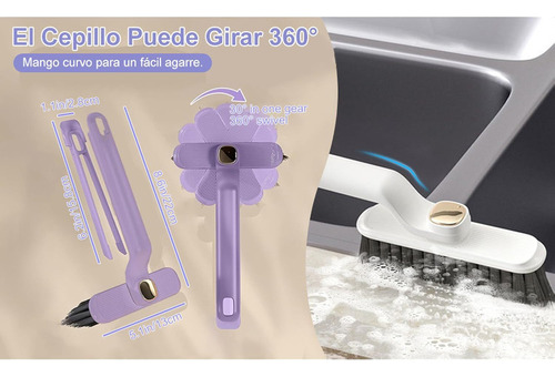 & Escova De Banheiro De Limpeza Rotativa De 360 Graus De 3
