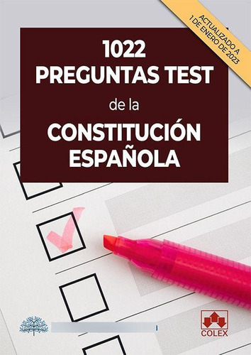 Libro: 1022 Preguntas Test De La Constitucion Española. Depa