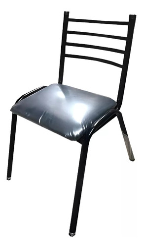 Combo Black Mesa Lejaim 0,90 Con 4 Sillas Apilables De Alta Calidad Diseño Moderno Dimensiones Compactas Fácil De Limpiar Montaje Sencillo