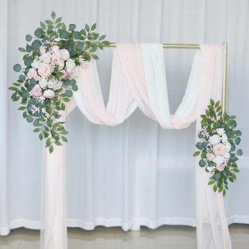 2 Uds Boda Arco Flor Puerta Corona Mesa Vacaciones