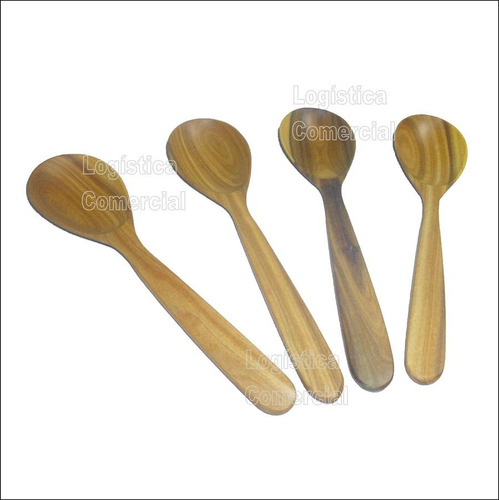 Kit (8) Cuchara (s) Paletas Artesanal Pieza Madera Vera