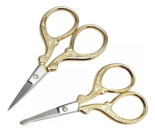 Tesoura De Corte De Cabelo Para Barba E Nariz, Pacote Com 2