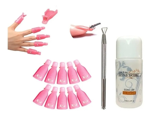 Kit Removedor Uv Gel, Esmaltadp Permanente, Manicure