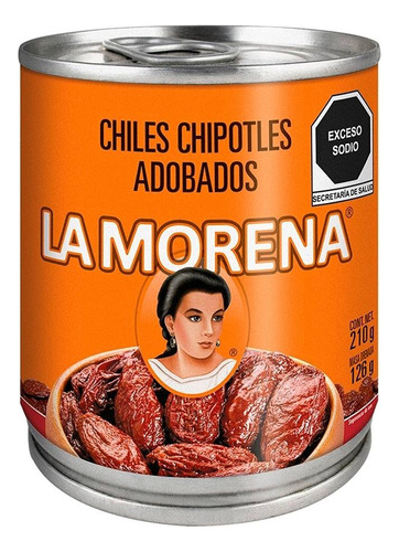 9 Pza Chiles Chipotles La Morena Adobados 210 G