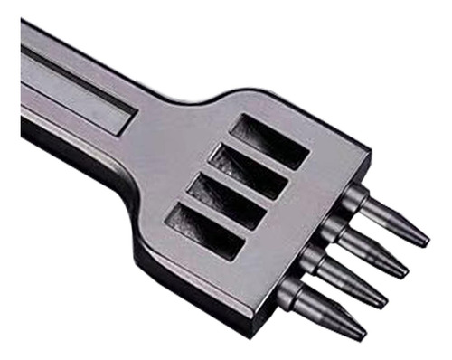 Perforadora De Cuero Para Perforar Filas 4 Mm 4 Puntas Negro