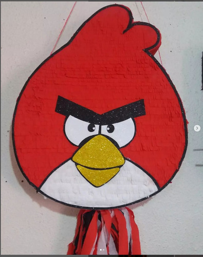 Piñata Cumpleaños Tematica Angry Birds Rojo 