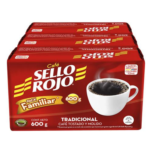 Sello Rojo Café Fuerte 3 Unidades / 6 - Kg a $28333