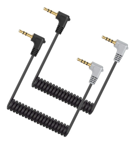 2 Cable Trs Trrs 0.138 In Microfono Angulo Recto Audio