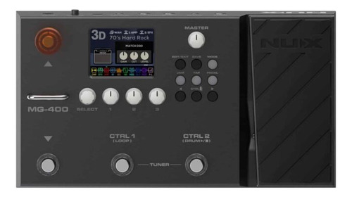 Pedaleira Multi-efeitos Para Guitarra Nux Mg400 Cor Preto