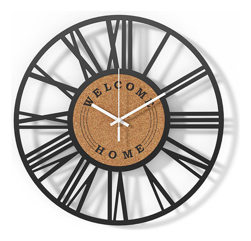 Reloj De Pared Grande Decorativo Moderno Metálico 40cm Sala